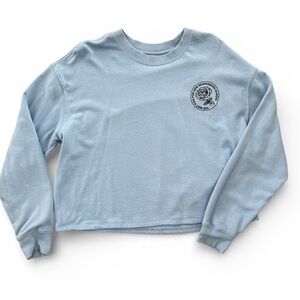 Light Blue Cropped Sweatshirt